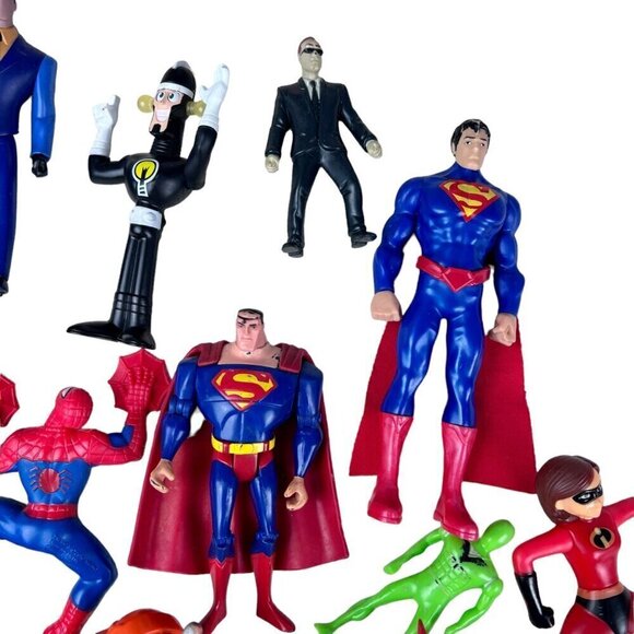 Vintage Superhero Action Figure Toy Lot of 13 Justice League Marvel HEROS Bend E - Picture 5 of 7